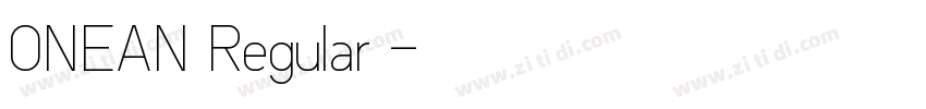 ONEAN Regular 字体转换